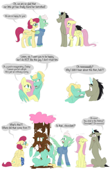 Size: 1280x2007 | Tagged: dead source, safe, artist:artbeta, imported from derpibooru, discord, fluttershy, gentle breeze, posey shy, zephyr breeze, pegasus, pony, unicorn, brother and sister, chocolate, chocolate rain, comic, deep breath, discoshy, female, fluttershy is not amused, food, male, mare, overprotective, pony discord, rain, shipping, shys, siblings, stallion, straight, the shy family, unamused