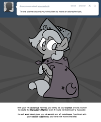 Size: 666x800 | Tagged: safe, artist:egophiliac, imported from derpibooru, princess luna, pony, moonstuck, cartographer's cap, female, filly, grayscale, hat, marauder's mantle, monochrome, solo, woona, younger