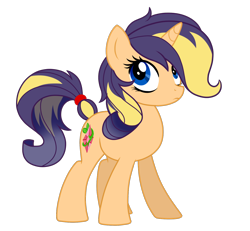 Size: 1300x1200 | Tagged: safe, artist:jack-pie, imported from derpibooru, oc, oc only, oc:peppermint seed, pony, unicorn, blue eyes, female, looking at you, magical lesbian spawn, next generation, offspring, parent:applejack, parent:rarity, parents:rarijack, simple background, solo, transparent background, vector