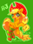 Size: 1072x1412 | Tagged: safe, imported from derpibooru, applejack, pony, clothes, female, hat, simple background, socks, solo, striped socks