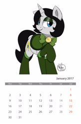 Size: 1600x2450 | Tagged: safe, artist:methidman, artist:notenoughapples, color edit, edit, edited edit, imported from derpibooru, oc, oc only, oc:joyride, pony, unicorn, colt quest, adult, bags under eyes, bowtie, calendar, clothes, color, colored, cutie mark, cyoa, eyeshadow, female, horn, leggings, mage, makeup, mantle, mare, omega, photofunia, pimp, smiling, solo, stars