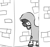 Size: 640x600 | Tagged: safe, artist:ficficponyfic, imported from derpibooru, oc, oc only, pony, zebra, colt quest, alley, alleyway, brick, brick wall, bricks, cloak, clothes, hood, male, monochrome, smirk, solo, stallion, story included, stranger danger