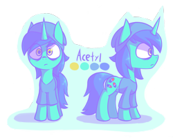 Size: 1250x1000 | Tagged: safe, artist:malphee, imported from derpibooru, oc, oc only, oc:acetyl, pony, unicorn, bags under eyes, clothes, male, reference sheet, solo, stallion