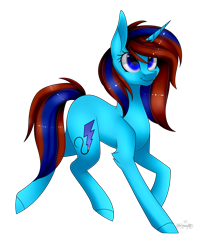 Size: 2043x2329 | Tagged: safe, artist:ohhoneybee, imported from derpibooru, oc, oc only, oc:blue bolt, pony, unicorn, female, mare, simple background, solo, transparent background