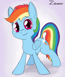 Size: 1561x1857 | Tagged: safe, artist:zaponator, imported from derpibooru, rainbow dash, pegasus, pony, cute, female, solo