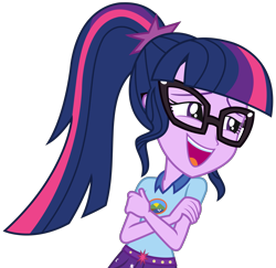 Size: 3703x3600 | Tagged: safe, artist:sketchmcreations, imported from derpibooru, sci-twi, twilight sparkle, equestria girls, legend of everfree, clothes, crossed arms, female, open mouth, shorts, simple background, singing, solo, the midnight in me, transparent background, vector