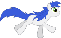 Size: 10378x6400 | Tagged: safe, artist:parclytaxel, imported from derpibooru, oc, oc only, oc:eri muybridge, earth pony, pony, .svg available, absurd resolution, blank flank, galloping, simple background, smiling, solo, transparent background, vector, windswept mane