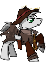 Size: 801x1097 | Tagged: safe, artist:jell-o-cat, imported from derpibooru, oc, oc only, oc:prodigious peddler, pony, fallout equestria, solo, tales of a junk town pony peddler