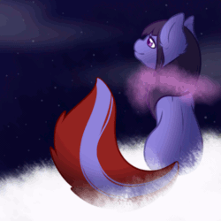 Size: 500x500 | Tagged: safe, artist:mondlichtkatze, imported from derpibooru, oc, oc only, pony, animated, gif, night, night sky, shooting star, solo
