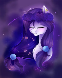 Size: 2109x2665 | Tagged: safe, artist:dreamydoll96, imported from derpibooru, oc, oc only, pony, bust, eyes closed, portrait, shooting star, solo