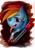 Size: 1200x1700 | Tagged: safe, artist:crimson, imported from derpibooru, rainbow dash, pony, female, guitar, long tongue, one eye closed, solo, tongue out, wink