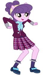 Size: 3026x5300 | Tagged: safe, artist:lifes-remedy, artist:remcmaximus, imported from derpibooru, suri polomare, equestria girls, friendship games, absurd resolution, clothes, commission, crystal prep academy, crystal prep academy uniform, crystal prep shadowbolts, cute, female, open mouth, pleated skirt, ponied up, school uniform, shoes, simple background, skirt, socks, solo, suribetes, transparent background, vector