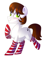 Size: 1596x2116 | Tagged: safe, artist:drawntildawn, imported from derpibooru, oc, oc only, earth pony, pony, clothes, simple background, socks, solo, striped socks, transparent background