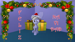 Size: 1024x576 | Tagged: safe, artist:juanjobelic, imported from derpibooru, derpy hooves, pegasus, pony, 3d, female, holly, mare, solo, source filmmaker, spanish