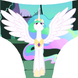 Size: 870x870 | Tagged: safe, edit, edited screencap, imported from derpibooru, screencap, princess celestia, pony, friendship is magic, season 1, animated, castle of the royal pony sisters, cropped, female, gif, introduction, looking at you, looking down, majestic, mountain, solo, spread wings, tree, vine, window