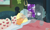 Size: 4840x2896 | Tagged: safe, artist:glitterstar2000, imported from derpibooru, applejack, ghost, pony, applejack's parents, bed, bedroom, bittersweet, crying, eyes closed, night, pear butter's ghost, sleeping, window