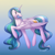 Size: 3000x3000 | Tagged: safe, artist:gree3, imported from derpibooru, princess celestia, pony, female, gradient background, looking up, raised hoof, solo
