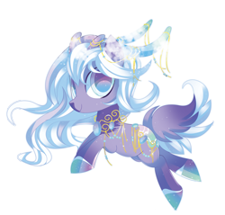 Size: 4144x3963 | Tagged: safe, artist:sorasku, imported from derpibooru, oc, oc only, oc:aurora veil, original species, pond pony, absurd resolution, fawn, female, mare, simple background, solo, transparent background