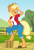 Size: 635x937 | Tagged: safe, artist:flash equestria photography, imported from derpibooru, applejack, anthro, unguligrade anthro, clothes, cowboy hat, female, hat, hay bale, jeans, looking back, pants, pose, rope, show accurate anthro, solo