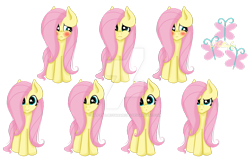 Size: 1024x644 | Tagged: safe, artist:mlp-projectanarchy, imported from derpibooru, fluttershy, pegasus, pony, blushing, cute, cutie mark, expressions, female, frown, looking at you, mare, shyabetes, simple background, solo, transparent background, vector, watermark, wavy mouth