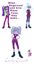 Size: 778x1440 | Tagged: dead source, safe, artist:animeponynintendo, imported from derpibooru, aria blaze, sugarcoat, equestria girls, fusion, multiple eyes