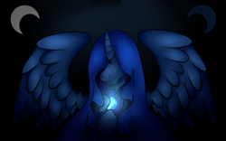 Size: 1024x640 | Tagged: safe, artist:bewarethemusicman, imported from derpibooru, princess luna, alicorn, pony, blue diamond (diamond), blue diamond (steven universe), crossover, diamond, female, gem, solo, steven universe