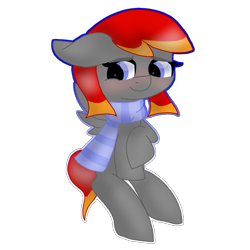 Size: 1000x1000 | Tagged: safe, artist:vanilla-calligraphy, imported from derpibooru, oc, oc only, oc:arian blaze, pegasus, pony, clothes, scarf, simple background, solo, transparent background, winter, winter outfit