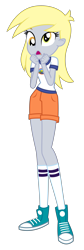 Size: 2400x7128 | Tagged: safe, artist:sketchmcreations, imported from derpibooru, derpy hooves, equestria girls, legend of everfree, absurd resolution, camp everfree outfits, clothes, converse, cute, derpabetes, female, open mouth, shoes, simple background, solo, surprised, transparent background, vector