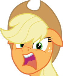 Size: 3572x4280 | Tagged: safe, artist:tomfraggle, imported from derpibooru, applejack, pony, the saddle row review, absurd resolution, bust, female, floppy ears, no spoilers, simple background, solo, transparent background, vector