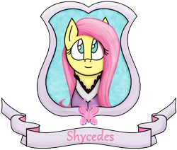 Size: 615x521 | Tagged: safe, artist:stuflox, imported from derpibooru, fluttershy, the count of monte rainbow, bust, clothes, crossover, dress, female, looking at you, mercedes, old banner, portrait, shycedes, simple background, solo, the count of monte cristo, transparent background