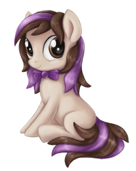 Size: 1144x1434 | Tagged: safe, artist:thebowtieone, imported from derpibooru, oc, oc only, oc:bowtie, earth pony, pony, blank flank, bowtie, female, filly, simple background, sitting, solo, transparent background, younger