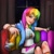 Size: 900x900 | Tagged: safe, alternate version, artist:mentalmongloid, imported from derpibooru, rainbow dash, human, bong, couch, curtains, drugs, female, humanized, lighter, looking at you, night, sitting, solo, window