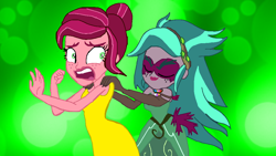 Size: 1024x577 | Tagged: safe, artist:gouhlsrule, imported from derpibooru, gaea everfree, gloriosa daisy, equestria girls, legend of everfree, alternate universe