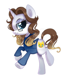 Size: 1024x1029 | Tagged: safe, artist:peachesandcreamated, imported from derpibooru, oc, oc only, oc:trish, pony, unicorn, clothes, female, glasses, mare, simple background, solo, transparent background, watermark