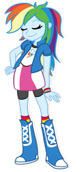 Size: 507x1068 | Tagged: safe, artist:embercl, imported from derpibooru, rainbow dash, equestria girls, female, simple background, solo, transparent background