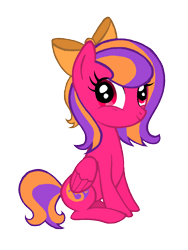 Size: 3024x4032 | Tagged: safe, artist:darkest-lunar-flower, imported from derpibooru, oc, oc only, oc:apricot sparkles, pegasus, pony, 2017 community collab, derpibooru community collaboration, bow, simple background, sitting, solo, transparent background