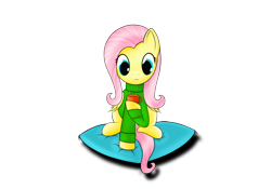 Size: 2000x1400 | Tagged: safe, imported from derpibooru, fluttershy, pony, bottomless, clothes, cup, female, holding, hoof hold, looking at something, looking down, partial nudity, simple background, sitting, solo, sweater, sweatershy, transparent background