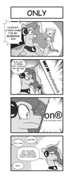 Size: 2362x5551 | Tagged: safe, artist:yinglongfujun, artist:yinglung, imported from derpibooru, princess celestia, princess luna, gamer luna, 4koma, comic, dialogue, grayscale, monochrome, open mouth, sad, smiling, unamused