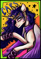 Size: 955x1350 | Tagged: safe, artist:vetallie, imported from derpibooru, alicorn, pony, jojo's bizarre adventure, kars, male, ponified, solo, stallion