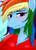 Size: 2550x3506 | Tagged: safe, artist:dashy21, imported from derpibooru, rainbow dash, anthro, blushing, bust, clothes, looking at you, portrait, solo