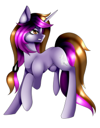 Size: 1199x1528 | Tagged: safe, artist:minelvi, imported from derpibooru, oc, oc only, oc:symphony diamond, pony, unicorn, female, horn, looking back, mare, raised hoof, simple background, solo, transparent background, unicorn oc