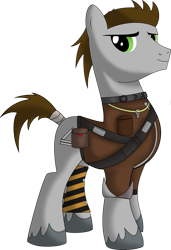 Size: 1365x2001 | Tagged: safe, artist:shardii, imported from derpibooru, pony, axton, borderlands, borderlands 2, commando (borderlands 2), crossover, simple background, solo, transparent background