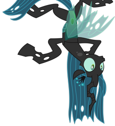 Size: 3547x3900 | Tagged: safe, artist:sketchmcreations, imported from derpibooru, queen chrysalis, changeling, changeling queen, to where and back again, creepy, female, queen twistalis, simple background, smiling, solo, transparent background, vector, you know for kids