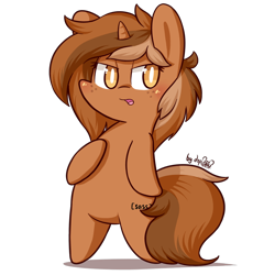 Size: 1024x1024 | Tagged: safe, artist:dsp2003, imported from derpibooru, oc, oc only, oc:sign, pony, unicorn, chibi, female, open mouth, sassy, simple background, solo, style emulation, transparent background