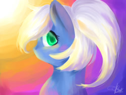 Size: 1024x768 | Tagged: safe, artist:pinkymynery2212, imported from derpibooru, oc, oc only, pony, looking back, ponytail, solo