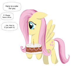 Size: 2000x1800 | Tagged: safe, artist:yinglongfujun, artist:yinglung, imported from derpibooru, fluttershy, pony, cake, female, food, simple background, solo, transparent background