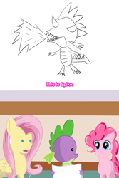 Size: 2000x3000 | Tagged: safe, artist:yinglongfujun, artist:yinglung, imported from derpibooru, fluttershy, pinkie pie, spike, lucky star, spoik