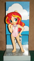 Size: 472x850 | Tagged: safe, imported from derpibooru, sunset shimmer, equestria girls, body swap, clothes, doll, equestria girls minis, female, head swap, makinami mari illustrious, neon genesis evangelion, solo, swimsuit, toy