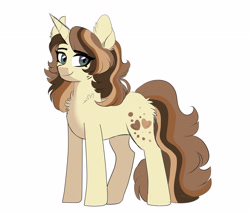 Size: 3500x3000 | Tagged: safe, artist:scarletskitty12, imported from derpibooru, oc, oc only, pony, unicorn, next generation, offspring, parent:cinnamon chai, parent:donut joe, smiling, solo