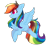 Size: 1621x1537 | Tagged: safe, artist:huirou, imported from derpibooru, rainbow dash, pony, chest fluff, cute, female, simple background, solo, transparent background